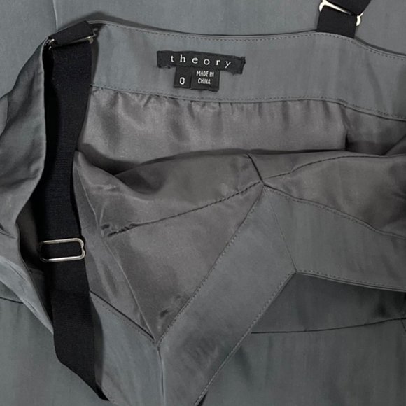 Theory Gray Satin Slip Sun Dress Size 0 - Picture 3 of 3